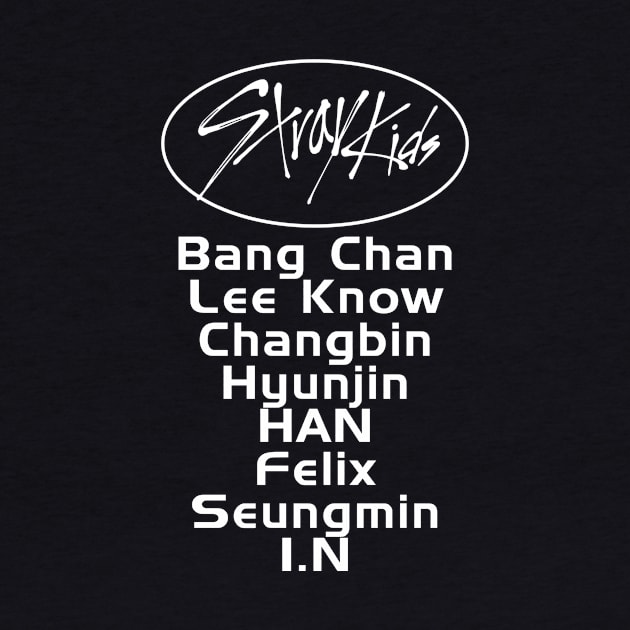 KPop Stray Kids Logo and Members Name by LySaTee